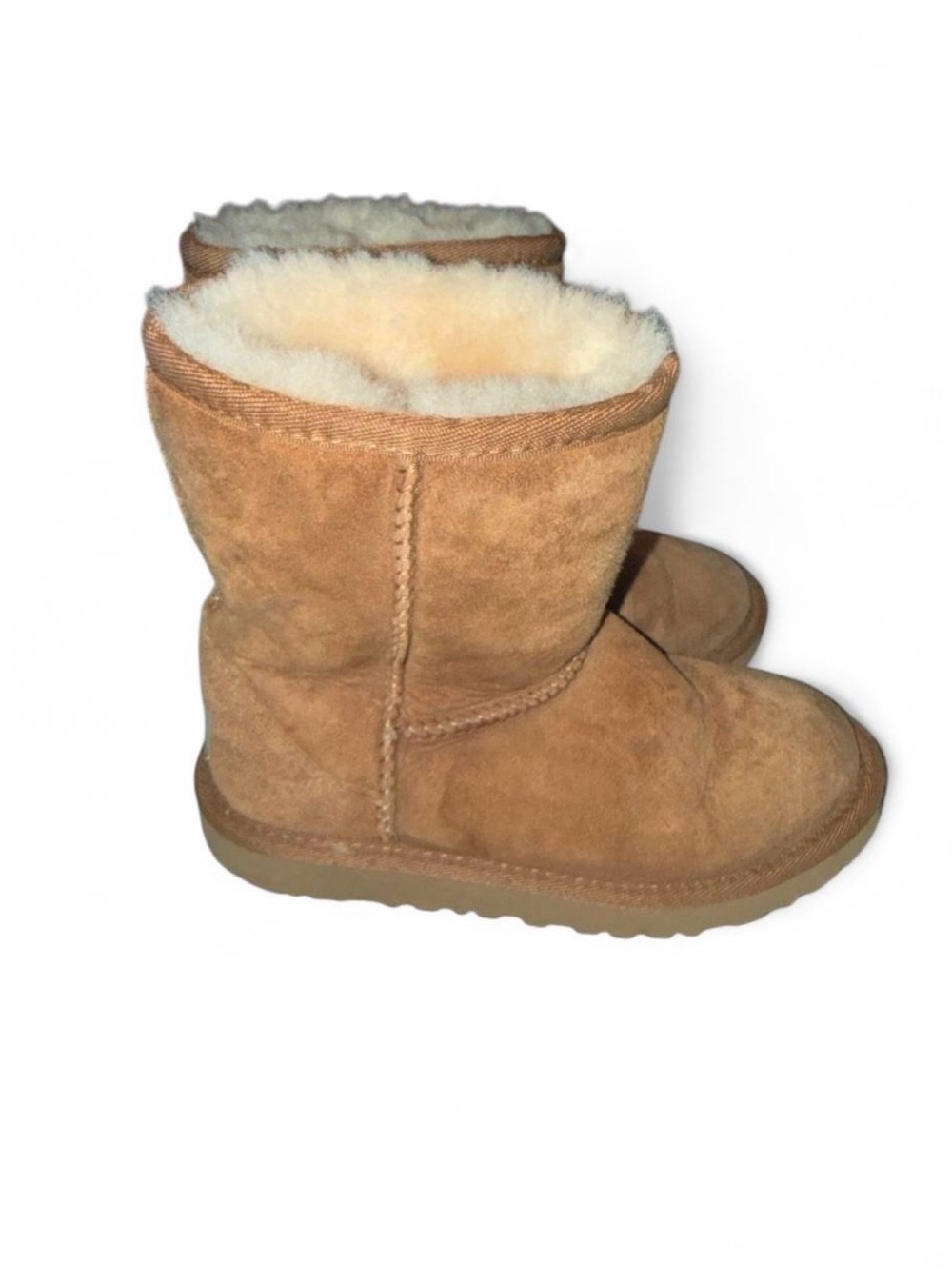 UGG Chestnut Suede Shearling-Lined Kids Boots